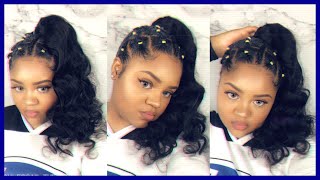 Rubber Band Loose Wave Ponytail on TWA | Beafay Hair