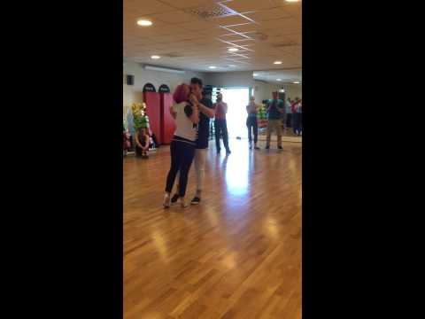 Manuel and Margunn slow motion Kizomba basic steps  "cut me