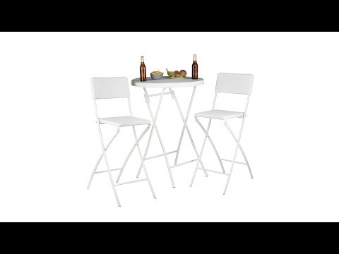 2er Set Barhocker Rattan Weiß