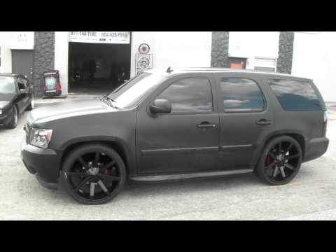 DUBSandTIRES.com 26 Inch KMC Slide Black wheels Matte Black 2010 Chevy Tahoe Review Giovanna wheels