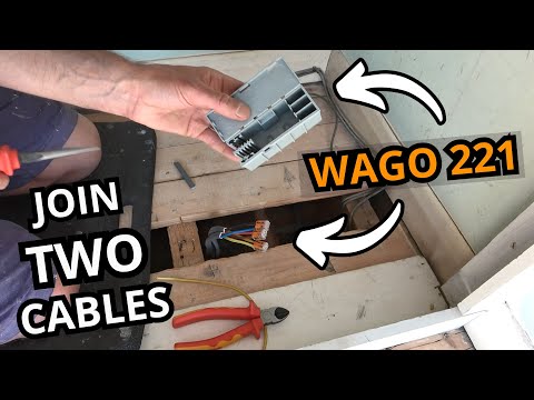 How to connect cables with Wago 221 junction box & Wago 221 connectors. Join two cables the easy way