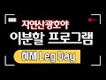자연산 광호야 이분할. 김효중 프로그램. 하체편
