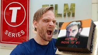 Download lagu PewDiePie Delivers Cake to T Series HQ in India RE... mp3