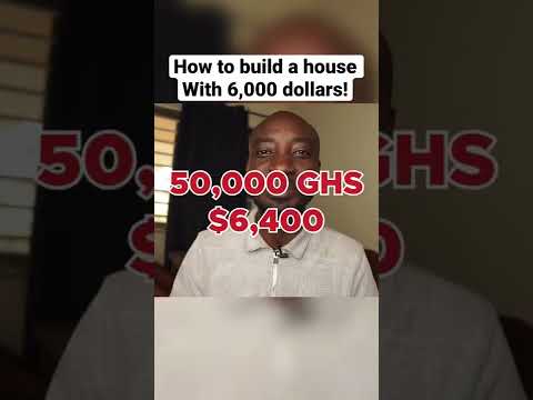 How to build a house with 6,000 dollars in Ghana 🇬🇭! #shorts