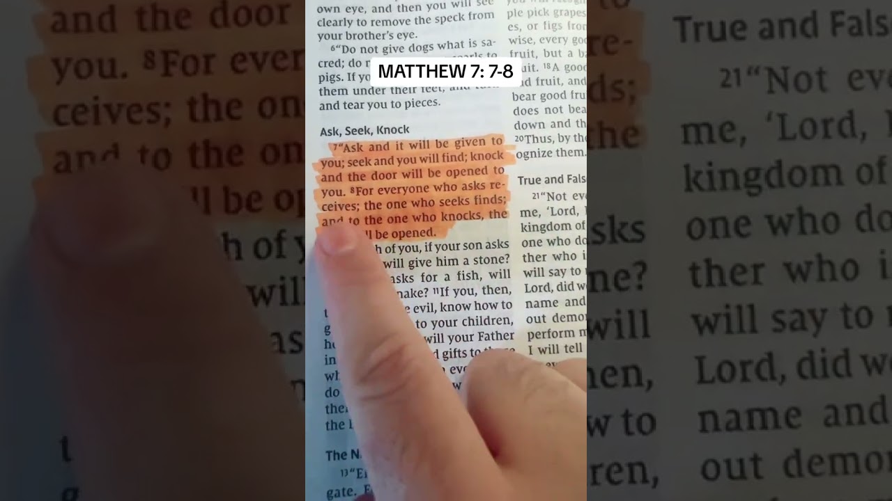Matthew 7: 7-8