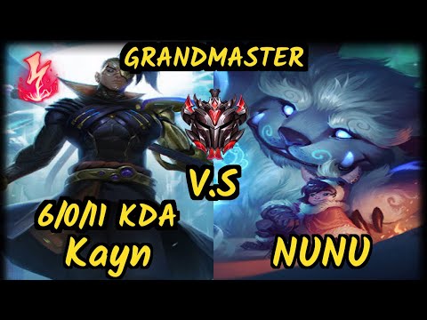 Karasmai (KAYN) vs NUNU & WILLUMP - 6/0/11 KDA JUNGLE GAMEPLAY - NA Ranked GRANDMASTER