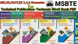 MSBTE Diploma| Book PDF | All Branch 2,4,6 Semester Book In Free 100%🔥| Techmax-Nirali-Technical