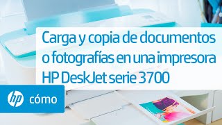 Carga y copia de documentos o fotografías en una impresora HP DeskJet serie 3700