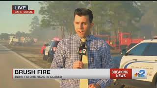 Brush fire burning near Cape Coral