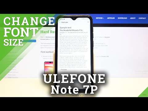 How to Set Up the Font Size in ULEFONE Note 7P – Adjust Font Size