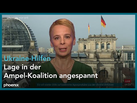phoenix nachgefragt mit Hannah Bethke zu weiteren Unterstützungen für die Ukraine am 20.03.24