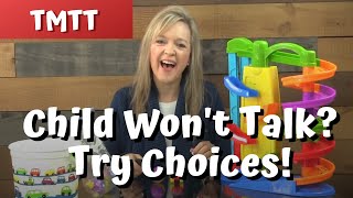 Can't Get a Child to Talk? Try Choices!... Therapy Tip of the Week 12.9.2017