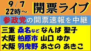 【LIVE】参政党 開票ライブ 桑名選挙区・柏原市・羽曳野市（なんば聖子・山口ゆか・あさのあきこ）（㊗阪神タイガース２年ぶりセリーグ優勝！）