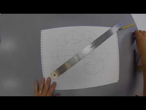 Mr Gast shows you how to overlap in 2 Point Perspective