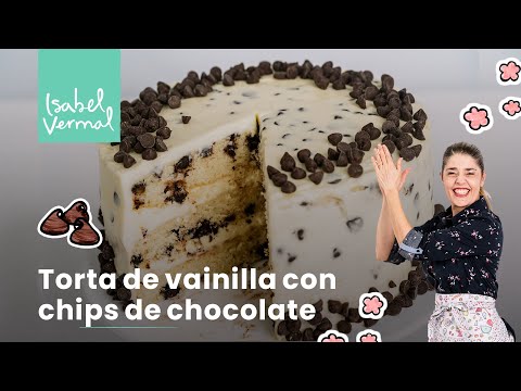 Vanilla cake with chocolate chips