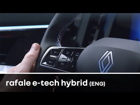 steering wheel, paddles and e-shifter lever - Rafale full hybrid E-Tech - Renault