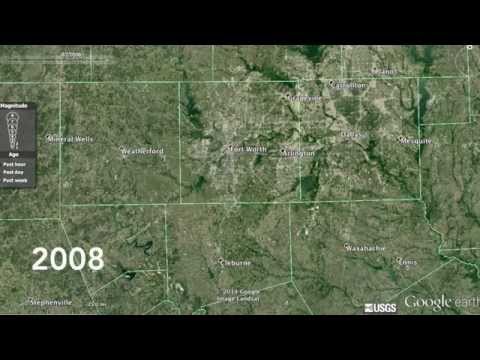 Barnett Earthquakes - Timelapse