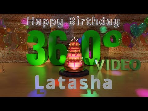 🎉 Latasha's 360° Interactive Happy Birthday Party – Rotate Your Phone! 🎈 [EN]