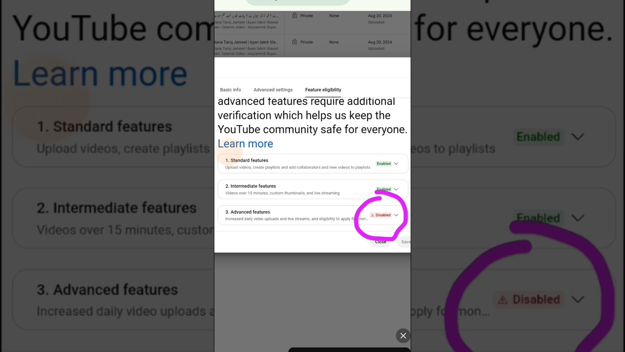 youtube video verification disable, youtube video verification disabled problem ? video verification