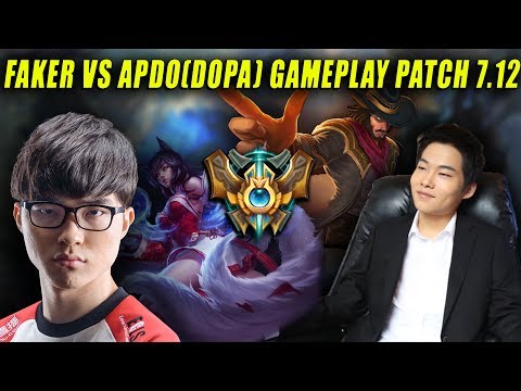 BATTLE OF THE GODS | Faker Ahri vs Apdo(Dopa) Twisted Fate Season 7 | Patch 7.12