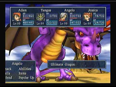 Dragon Quest VIII: Dragovian Trials, Ultimate Dragon Defeated in One Hit, 9,999 Damage, 1.25 Turns