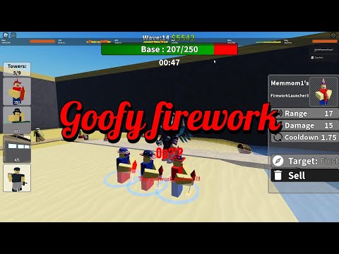 Firework launcher tower review! | tool tower defense | roblox #shorts