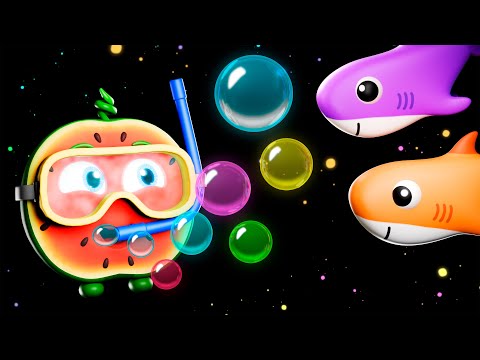 🍉 Funky Fruits Baby Sensory | Baby Shark Dance Party | High-Contrast Fun Animation ✨