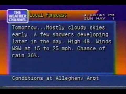 TWC WeatherSTAR 4000 - May 1 2005 3:58 pm et