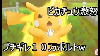 【ピカブイ】ふれあいで嫌がるところを触り続けた結果10万ボルトされた【ポケモン レッツゴー ピカチュウ】【Pokemon Pikachu】