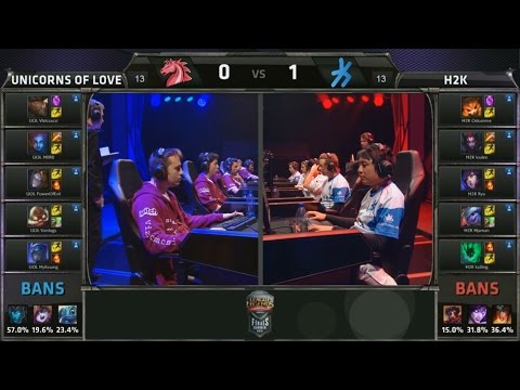 H2K vs UOL Game 2 Highlights - UNICORNS OF LOVE vs H2K GAMING - 3rd Place EU LCS SUMMER 2015 PLAYOFF