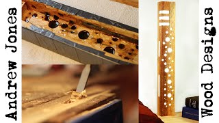 How I made a reclaimed wood and resin LED lamp
