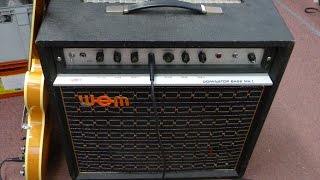 Video thumbnail for WEM Dominator Bass Mk1. Vintage 1973. Service and Sound test. by Nick Adams