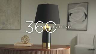 Watch A Video About the Anthem High Black and Brass Table Lamp