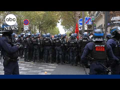 French protests as hundreds of schools partially shut down this week