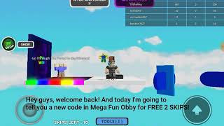 How To Get Free Skips On Mega Fun Obby Free Online Videos - Roblox Mega Fun Obby 2 Hholykukingames Code Working Now Roblox Mega Fun Obby 2 Hholykukingames Code Working Now - How To Get Free Skips On Mega Fun Obby Free Online Videos