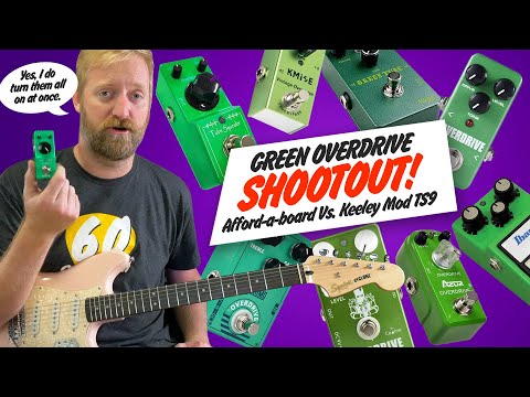 Green Overdrive SHOOTOUT! - Afford-a-Board Vs. Keeley Mod+ TS9 #affordaboard