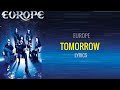 Europe- Tomorrow (Lyrics)