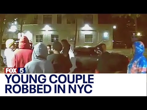 NYC crime: 12 suspects sought in robbery of young couple