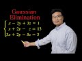 Solving 3 Equations Using Gaussian Elimination