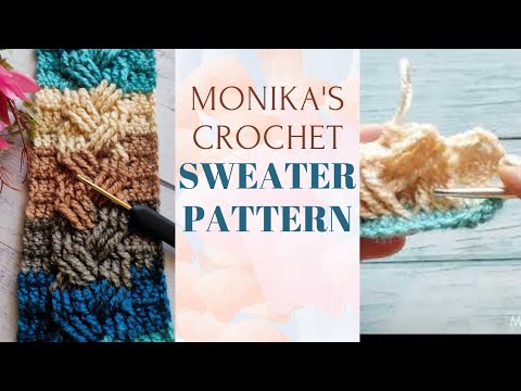 How to crochet trending unisex sweater pattern |Ep- 118|Monika's Crochet #trending #crochet #unisex
