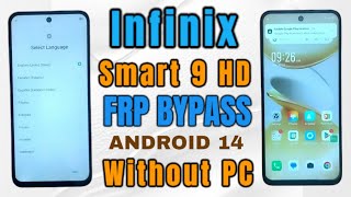 Infinix Smart 9 / 9 HD FRP Bypass Without PC || infinix X6532 / X6532C Google Account Bypass