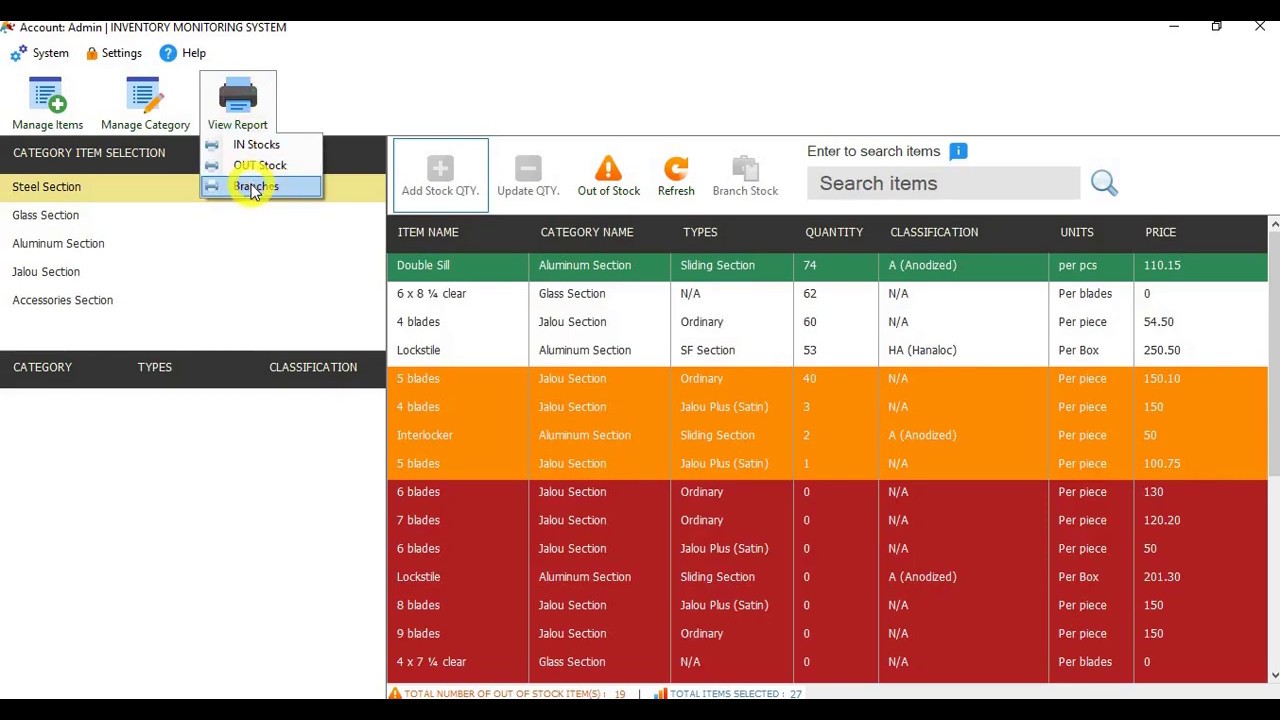 Inventory Monitoring System Version 1.0 (Designed for Hardware and Construction Supply)