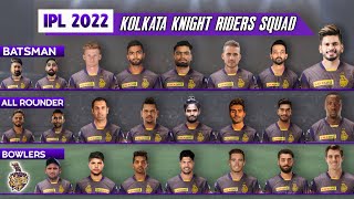 KKR 2022 Ipl Team | kkr Squad 2022 Players list | kkr batsman ~ Bowlers | kkr all rounders in 2022