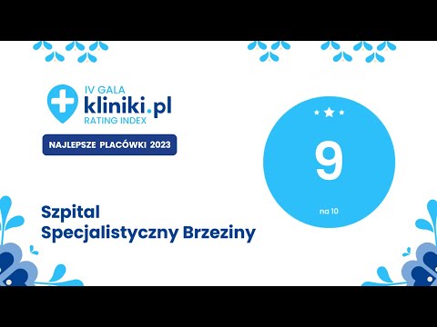 Szpital Specjalistyczny Brzeziny - rozdanie dyplomów na IV Gali Kliniki.pl Rating Index 2023