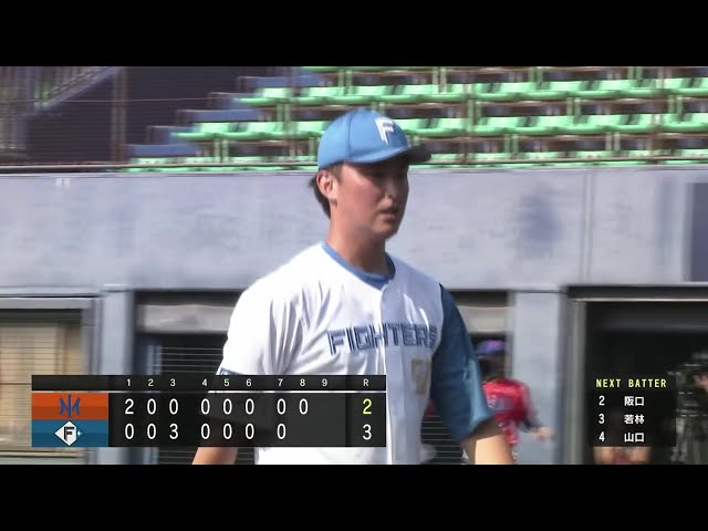 【ファーム】安定した投球を魅せる!! ファイターズ・石川直也 2者連続三振を含む3者凡退に抑える!! 2025年7月3日 北海道日本ハムファイターズ 対 オイシックス新潟アルビレックスBC