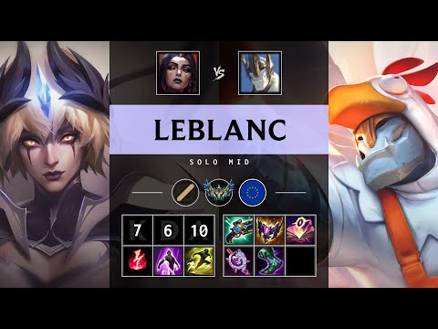 LeBlanc Mid vs Galio - EUW Challenger Patch 25.16