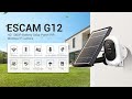 escam g12 1080p full hd outdoor rechargeable battery solar panel pir
alarm wifi camera