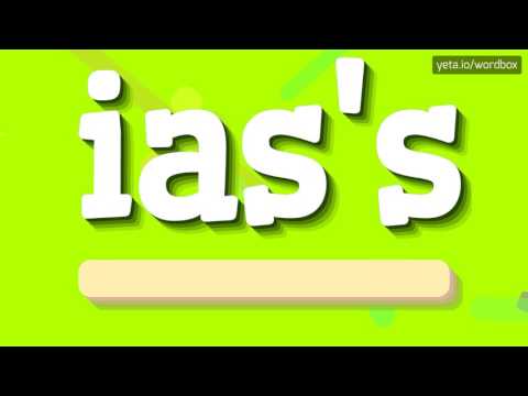 Part of a video titled IAS'S - HOW TO PRONOUNCE IT!? - YouTube