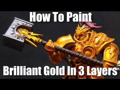 How to paint :  brilliant gold in 3 layers