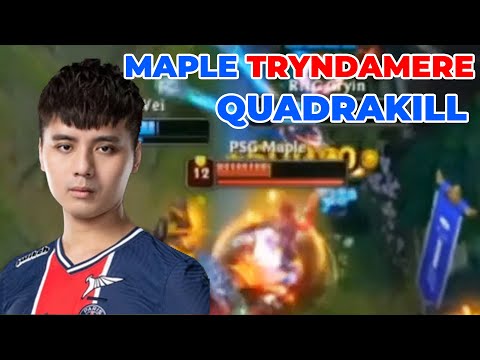 PSG Maple Tryndamere Quadrakill | RNG vs PSG | Worlds 2021